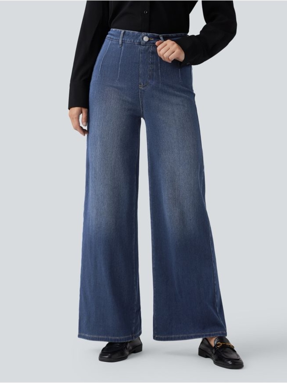 Halara very stretchy  Leg High-Waist Blue Women's Jeans